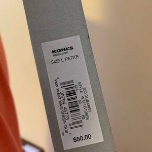 Bright coral long dress